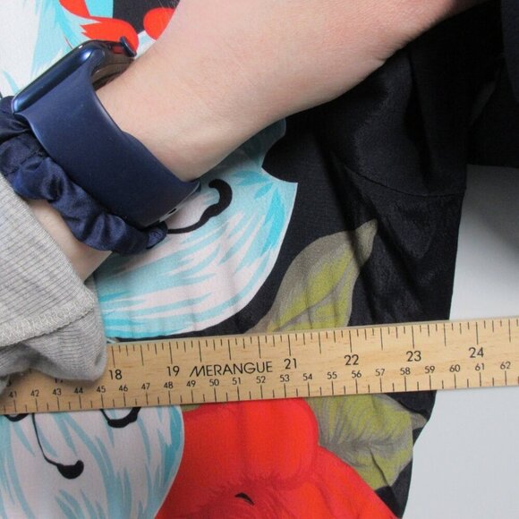 The Kit Coble Shirt Dress 22 Black Camellia Viscose Crepe Occasion Designer 348 - Picture 6 of 10